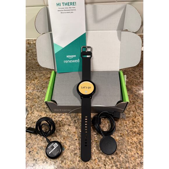 RENEWED Samsung Galaxy Active 2 Smartwatch 44mm With Extra Charging Cable Black - Picture 9 of 12